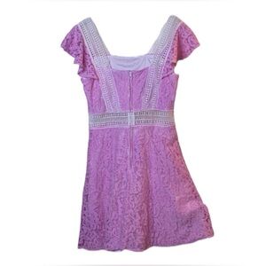 Ash & Violet Lavender Lace A-Line mini Crochet Trim